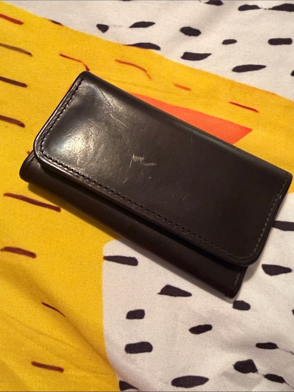 Coach Vintage key holder Black leather
